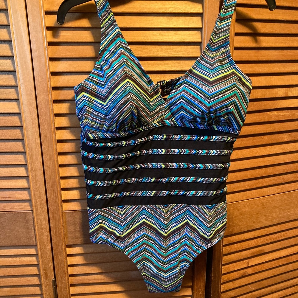 Tropiculture Colorful Aztec Designs Swimsuit - image 1